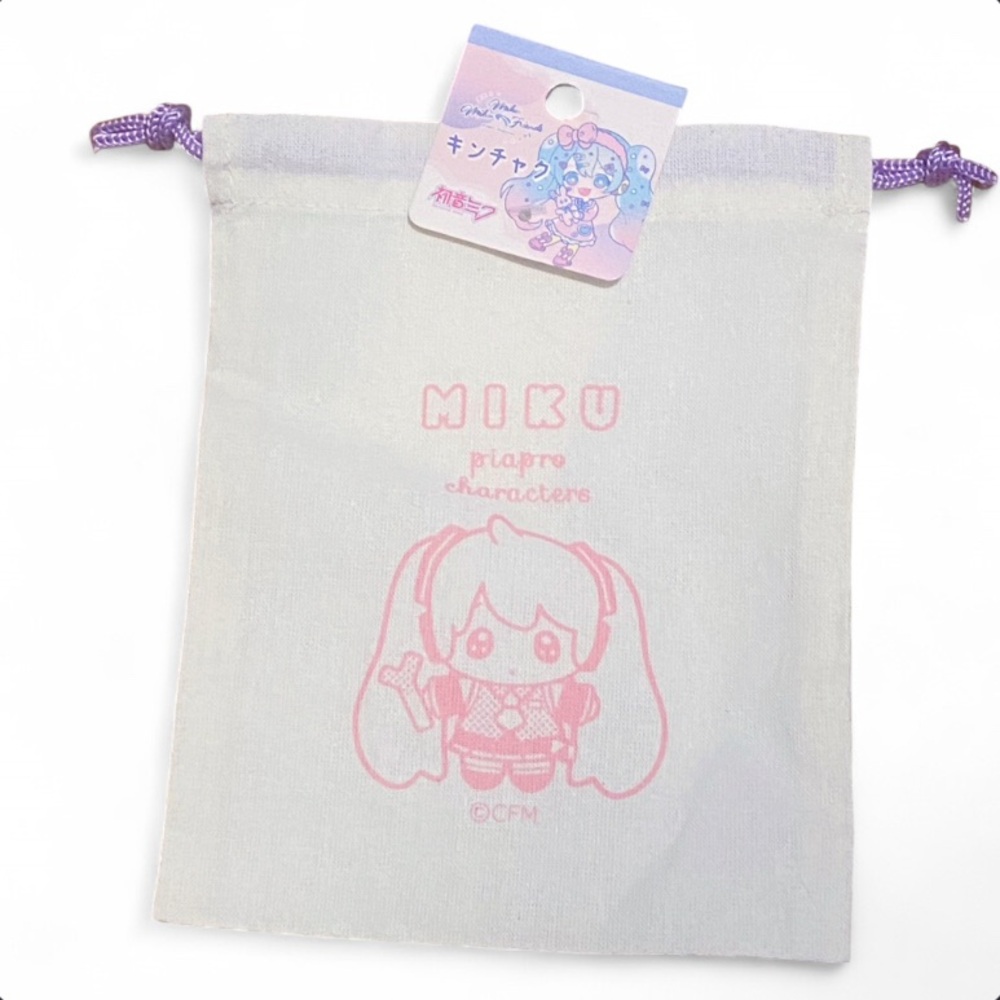 🎀3/$25🎀 Small Hatsune Miku Characters Pink Drawstring Pouch